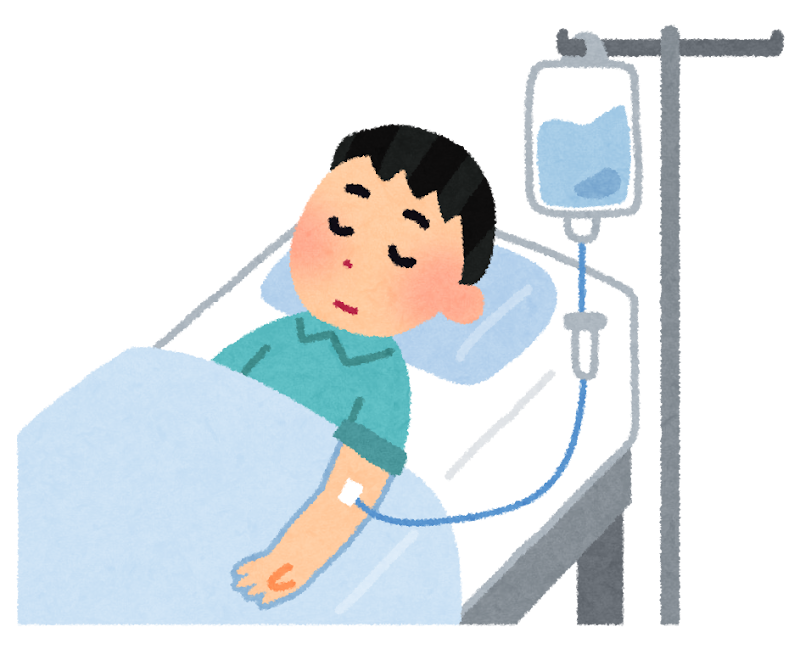 鎮静剤を使用した検査後に院内で休憩するイメージ