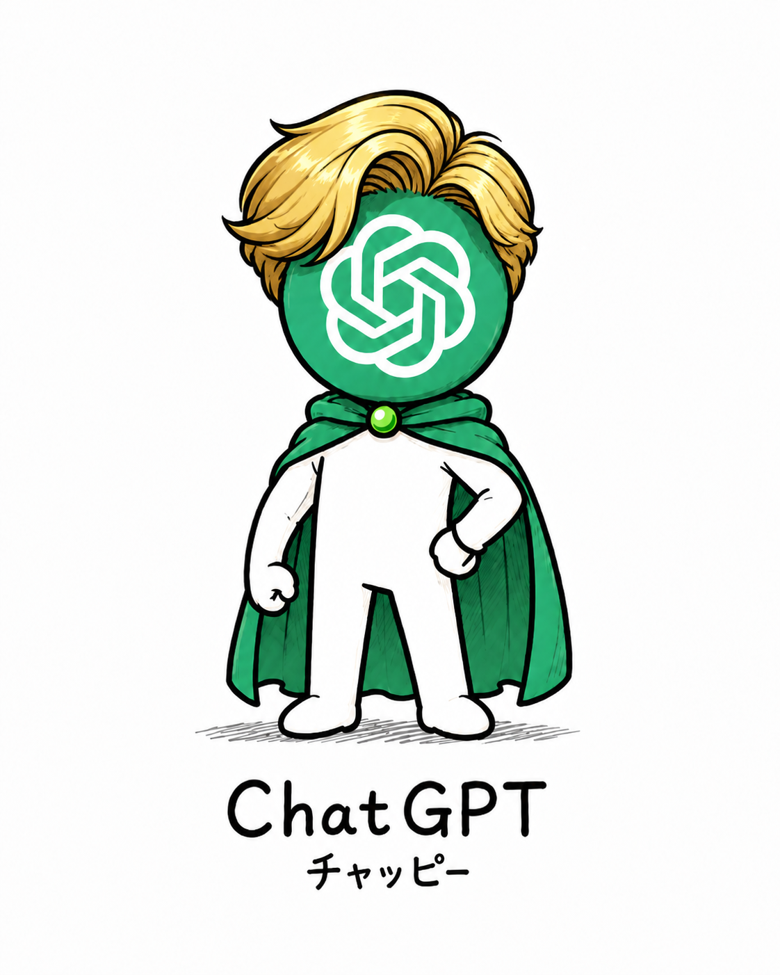 疲れ知らずで書き直すチャッピーの非公式キャラクター