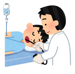 鎮静剤を使用して内視鏡検査を受けているイメージ