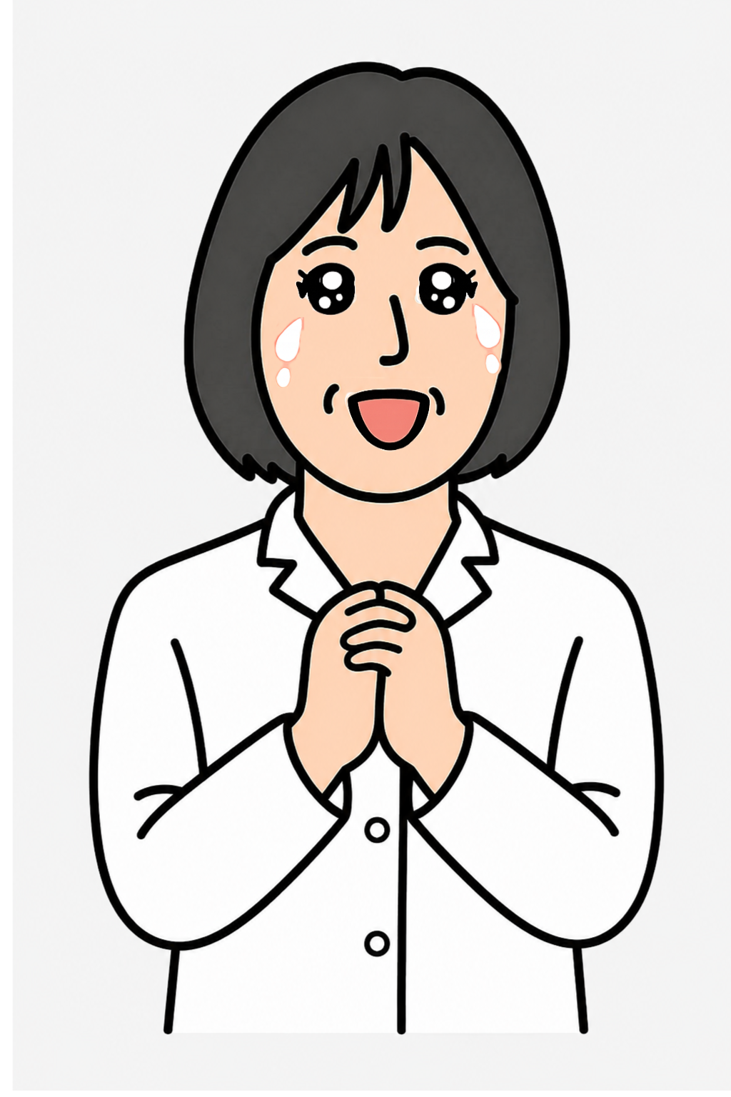 感動した院長のイラスト