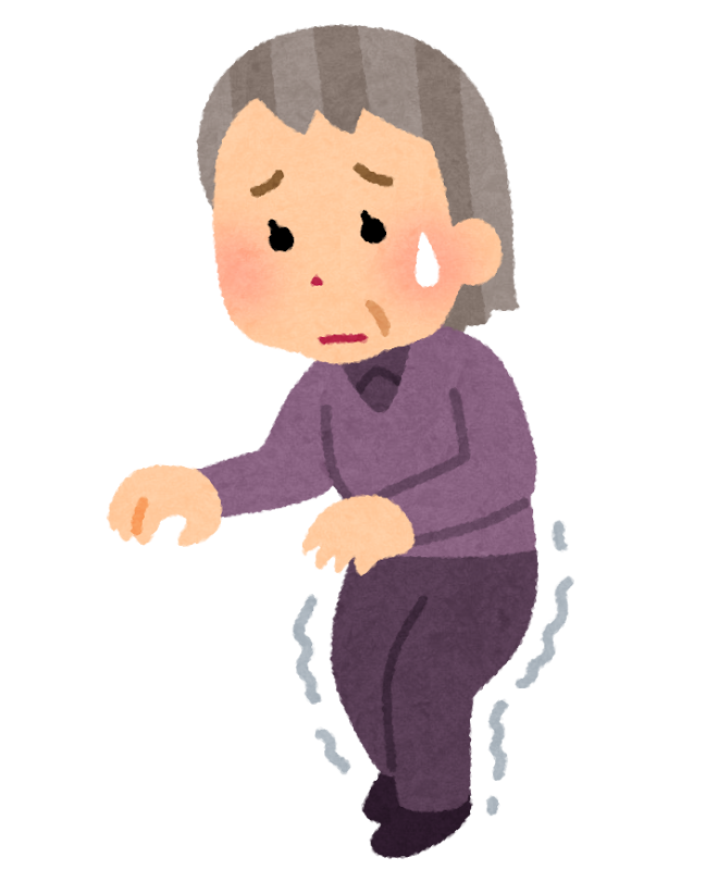 体力や筋力が低下した高齢者のイメージ