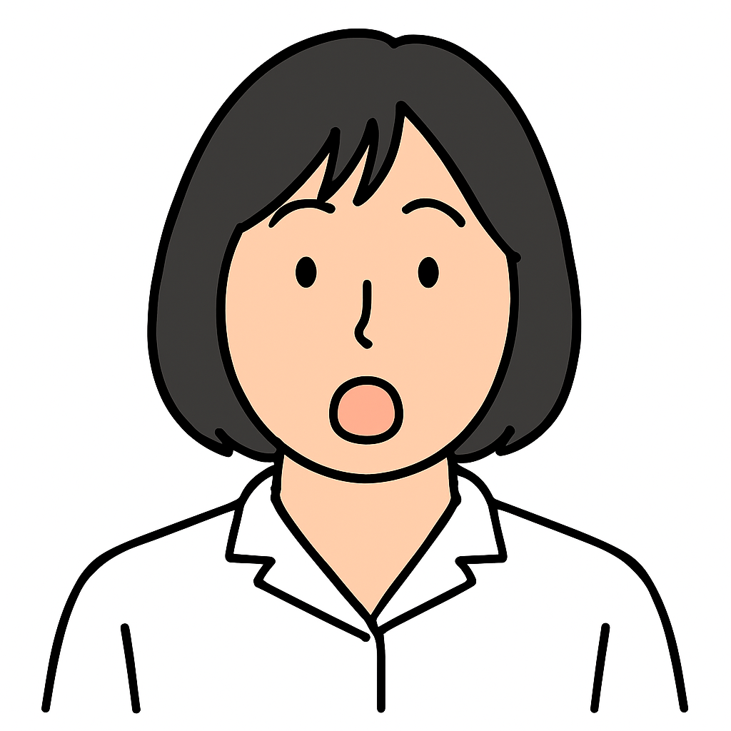 これじゃないんだけど、と話す院長のイラスト