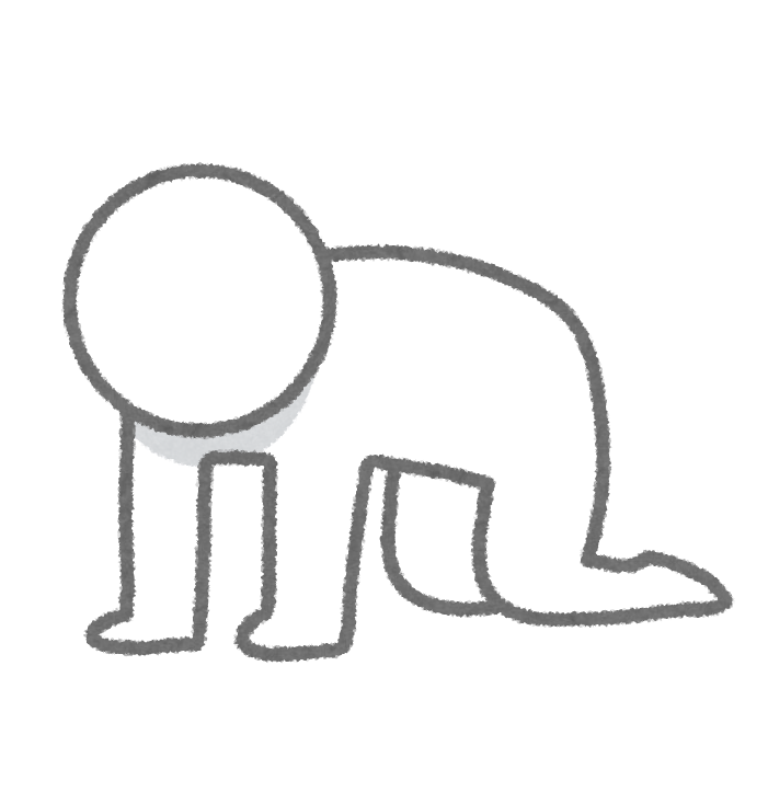 棒人間のがっくりしたイラスト